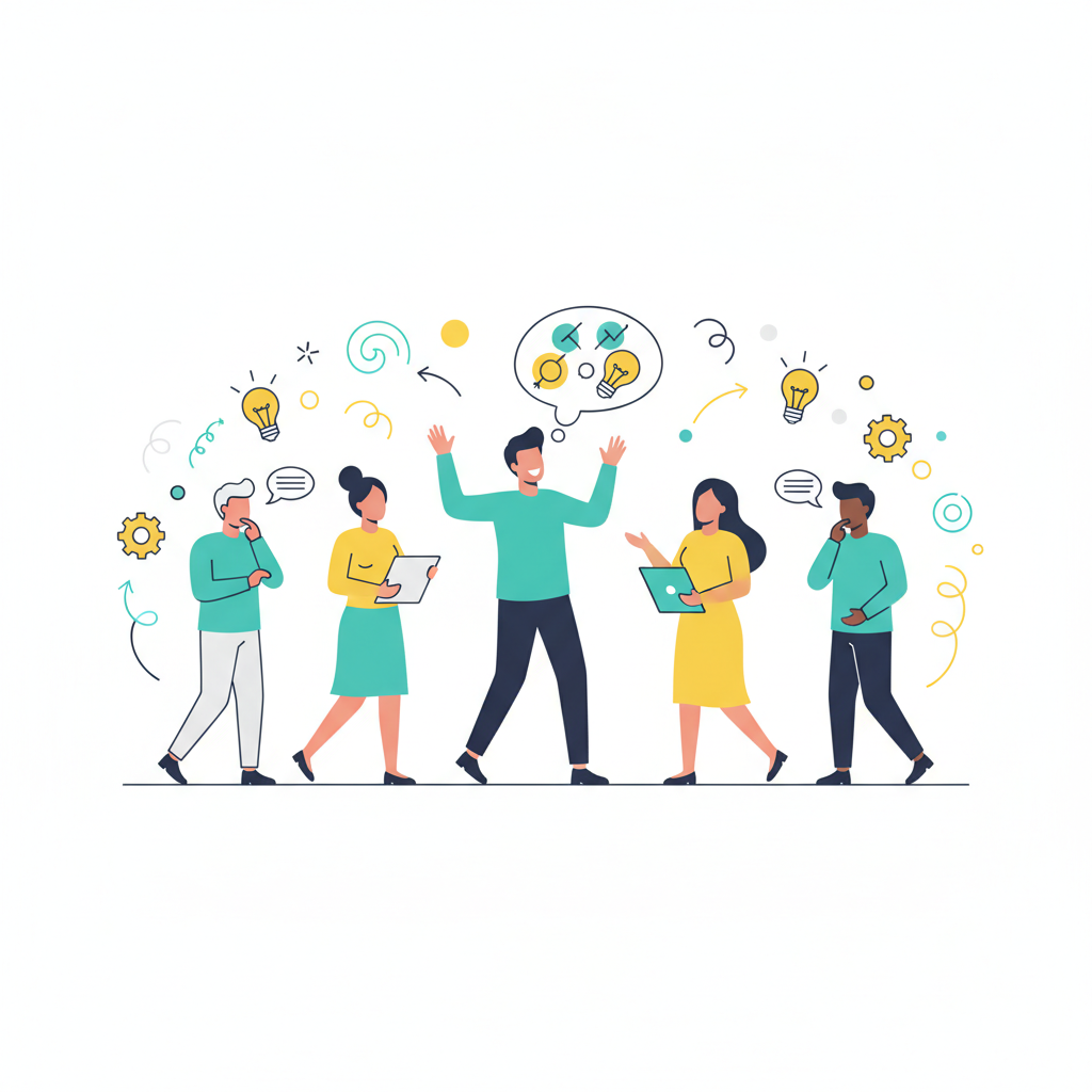 ENFP 연결형 기획자 직장 일러스트